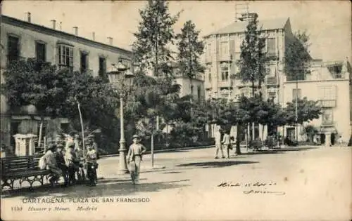 Ak Cartagena Murcia España, Plaza de San Francisco