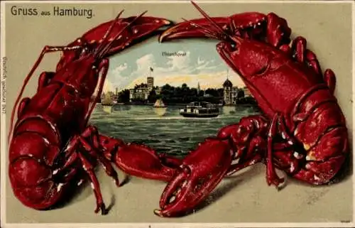 Präge Litho Hamburg Nord Uhlenhorst, Teilansicht