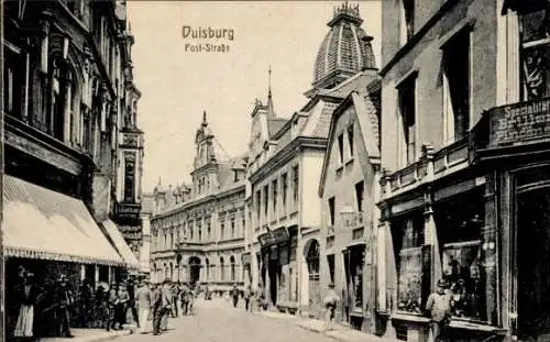 Ak Duisburg im Ruhrgebiet, Poststraße