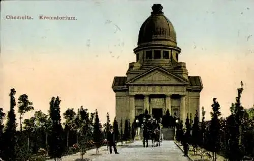 Ak Chemnitz Sachsen, Ansicht vom Krematorium