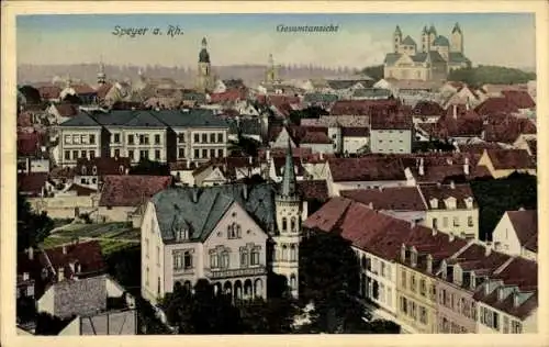 Ak Speyer am Rhein, Gesamtansicht