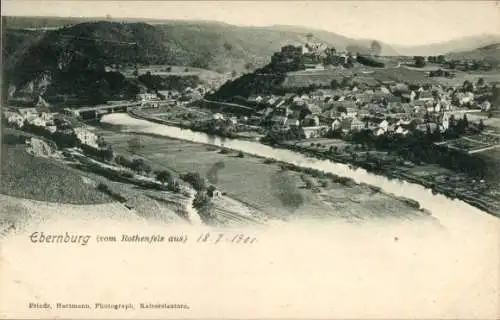Ak Bad Münster am Stein Ebernburg, Blick vom Rothenfels