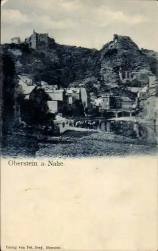 Ak Oberstein an der Nahe, Teilansicht