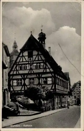 Ak Walldürn im Odenwald Baden, Rathaus