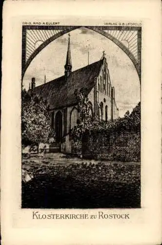 Präge Ak Hansestadt Rostock, Klosterkirche