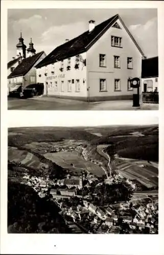 Ak Zwiefalten in Württemberg, Haus Gasthof und Pension zum Kreuz,  alte Stadtansicht, foto
