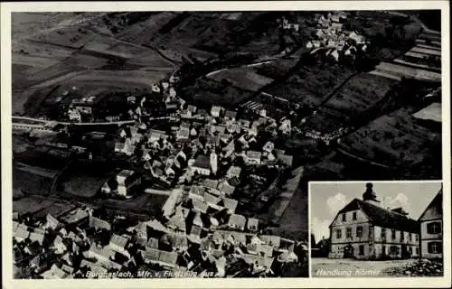 Ak Burghaslach in Mittelfranken, Luftaufnahme von  Handlung Körner, 1939