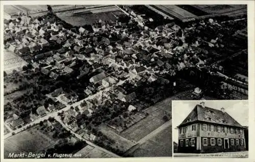Ak Marktbergel Mittelfranken, Fliegeraufnahme, Gasthaus zur Frankenhöhe
