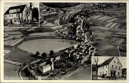 Ak Neuhaus (bei Höchstadt an der Aisch) Adelsdorf in Oberfranken, Luftaufnahme, Mehrere Gebäude, 