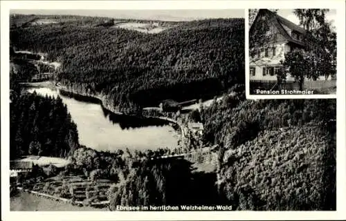Ak Althütte im Welzheimer Wald Württemberg, Ebnisee, herrlicher Welzheimer-Wald, Pension Strohmai