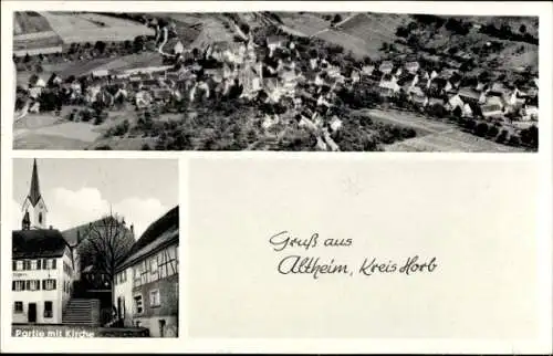 Ak Altheim Horb am Neckar, Fliegeraufnahme