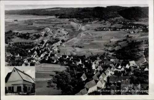 Ak Mühlheim am Bach Sulz am Neckar, Landschaftsaufnahme, Dorfansicht, Bäckerei Nobel,  
