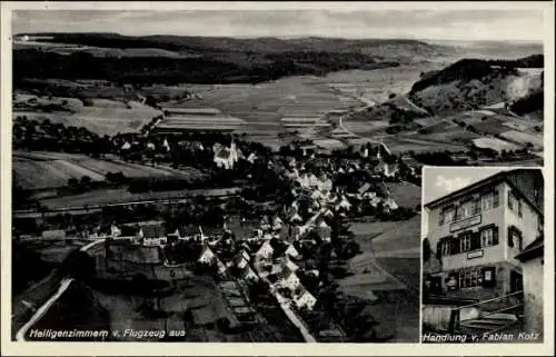 Ak Heiligenzimmern Rosenfeld im Zollernalbkreis Württemberg, Luftaufnahme, Geschäft Fabian Kotz