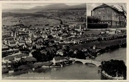 Ak Sitzenkirch Kandern im Schwarzwald Baden, Luftaufnahme, Rheinfelden, Gebäudeansicht, Fluss, Br