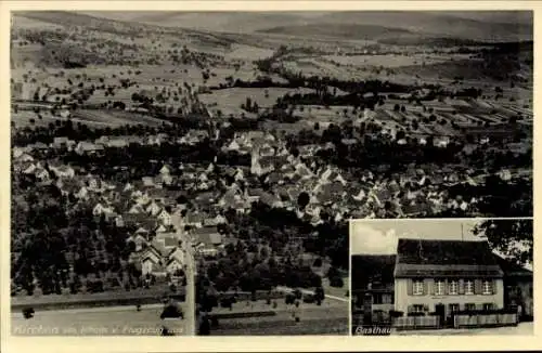 Ak Kirchen am Rhein, Luftaufnahme von  Gasthaus, ländliche Umgebung