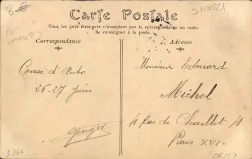 Ak Radrennfahrer Seigneur und Goven, Sprinter, Tandem