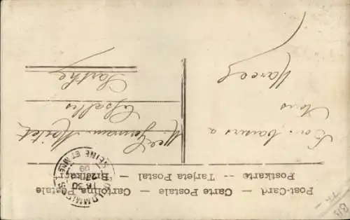 Ak Kind beim Telefonieren, Telefon, Blumen