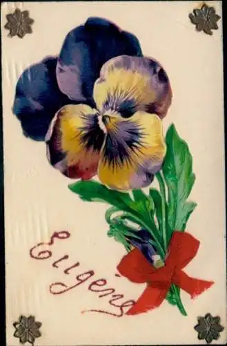 Material Ak Stiefmütterchen, Stoffschleife, Blumen