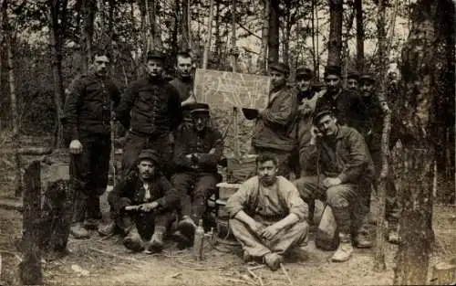 Foto Ak Französische Soldaten in Uniformen, Gruppenfoto, I. WK