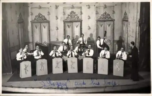 Foto Ak Dirigent Roggey mit seinem Orchester