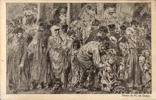 Künstler Ak de Groux, H., Dessin
