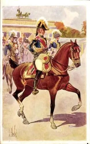Künstler Ak François-Joseph Lefebvre, Offizier in der Zeit der Revolutionskriege