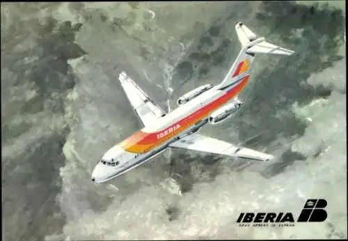 Ak Passagierflugzeug, Iberia, Douglas DC-9