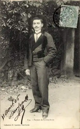 Ak Frankreich, Mann in Tracht