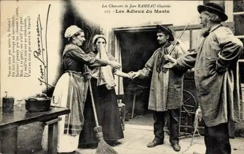 CPA Chansons de Jean Rameau, Adieux du Marin