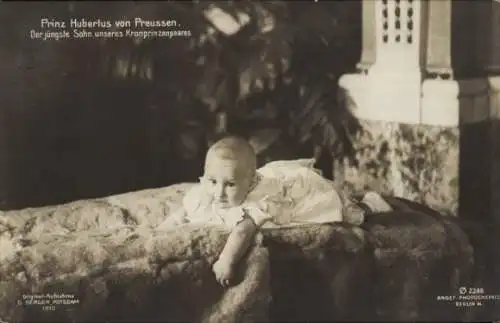 Ak Prinz Hubertus von Preußen, Jüngster Sohn des deutschen Kronprinzenpaares