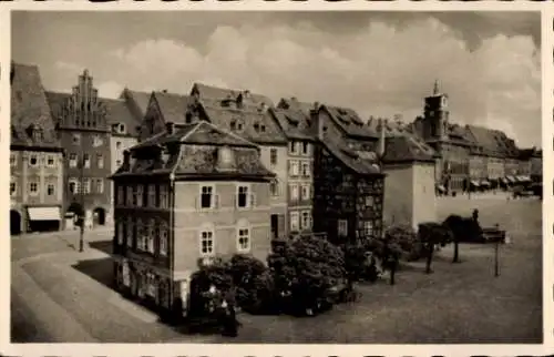 Ak Cheb Eger Region Karlsbad, Marktplatz mit Stöckl
