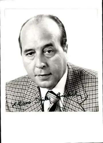 Foto Politiker Klaus Dieter Friedrich, CDU, Bezirksbürgermeister von Steglitz, Autogramm