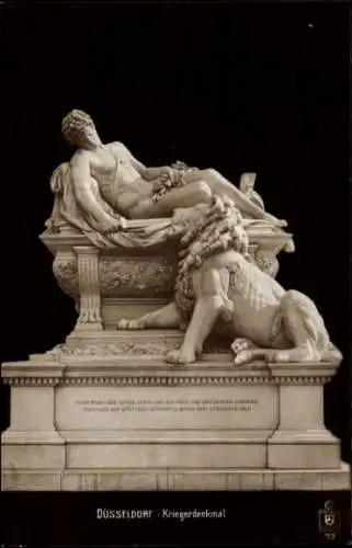 Ak Düsseldorf am Rhein, Kriegerdenkmal