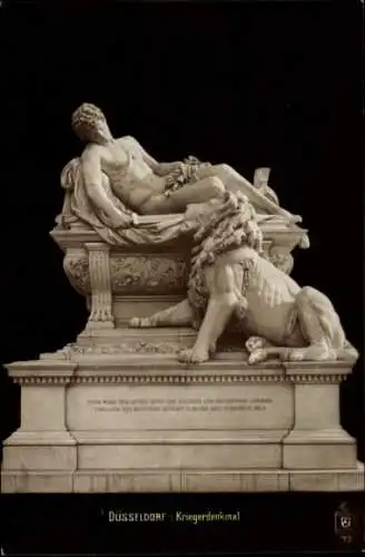 Ak Düsseldorf am Rhein, Kriegerdenkmal