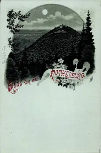 Mondschein Litho Kyffhäuserland Thüringen, Rothenburg
