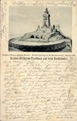 Ak Steinthaleben Kyffhäuserland in Thüringen, Kyffhäuser, Kaiser Wilhelm Denkmal