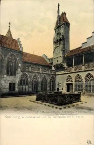 Ak Nürnberg, Wittelsbacher Hof, Germanisches Museum