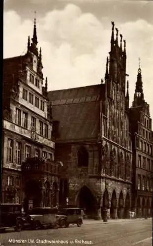 Ak Münster in Westfalen, Stadtweinhaus, Rathaus