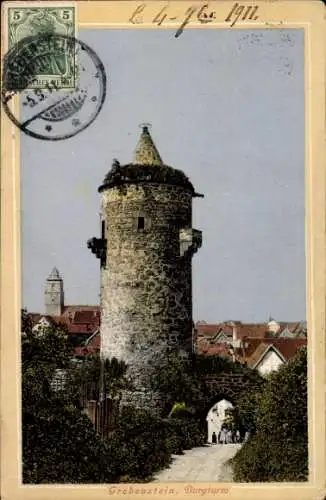 Ak Grebenstein in Nordhessen, Burgturm