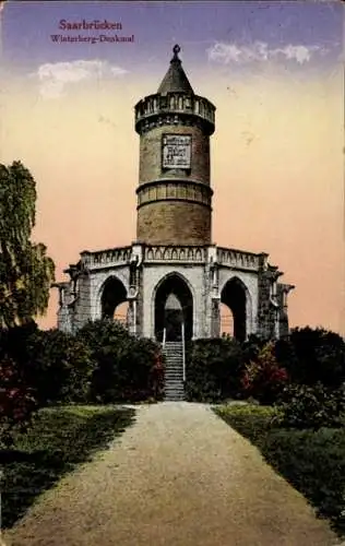 Ak Saarbrücken im Saarland, Winterberg-Denkmal