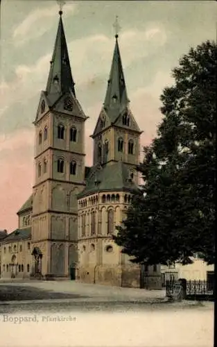 Ak Boppard am Rhein, Pfarrkirche, Türme