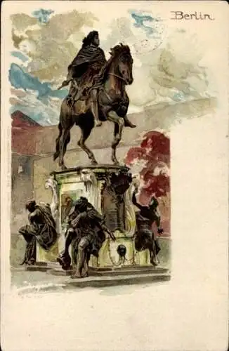 Künstler Ak Kley, Heinrich, Berlin Charlottenburg, Denkmal Großer Kurfürst