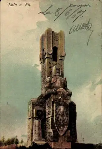 Ak Köln am Rhein, Bismarcksäule