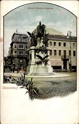 Ak Düsseldorf am Rhein, Kaiser Wilhelm Denkmal