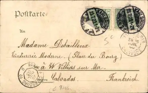 Ak Karlsruhe in Baden, St. Bernarduskirche