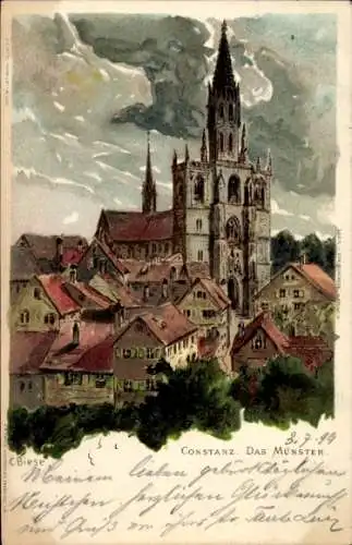 Künstler Litho Biese, C., Konstanz am Bodensee, Münster