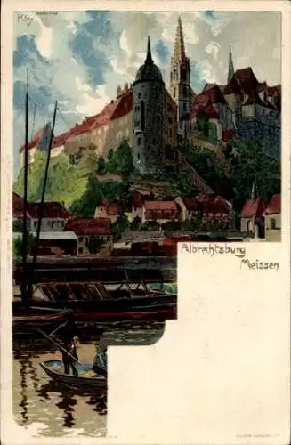 Künstler Litho Kley, Heinrich, Meißen in Sachsen, Albrechtsburg