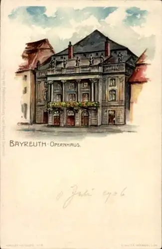 Ak Bayreuth in Oberfranken, Opernhaus