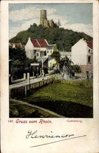 Ak Bad Godesberg Bonn am Rhein, Godesburg