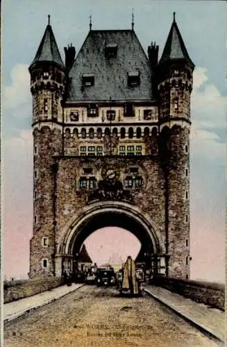 Ak Worms am Rhein,  Ludwigsthor, Eingang zum Four Louis, historische Architektur